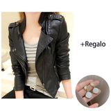Casaco De Couro Feminino Para Outono E Inverno - Tamanho Grande