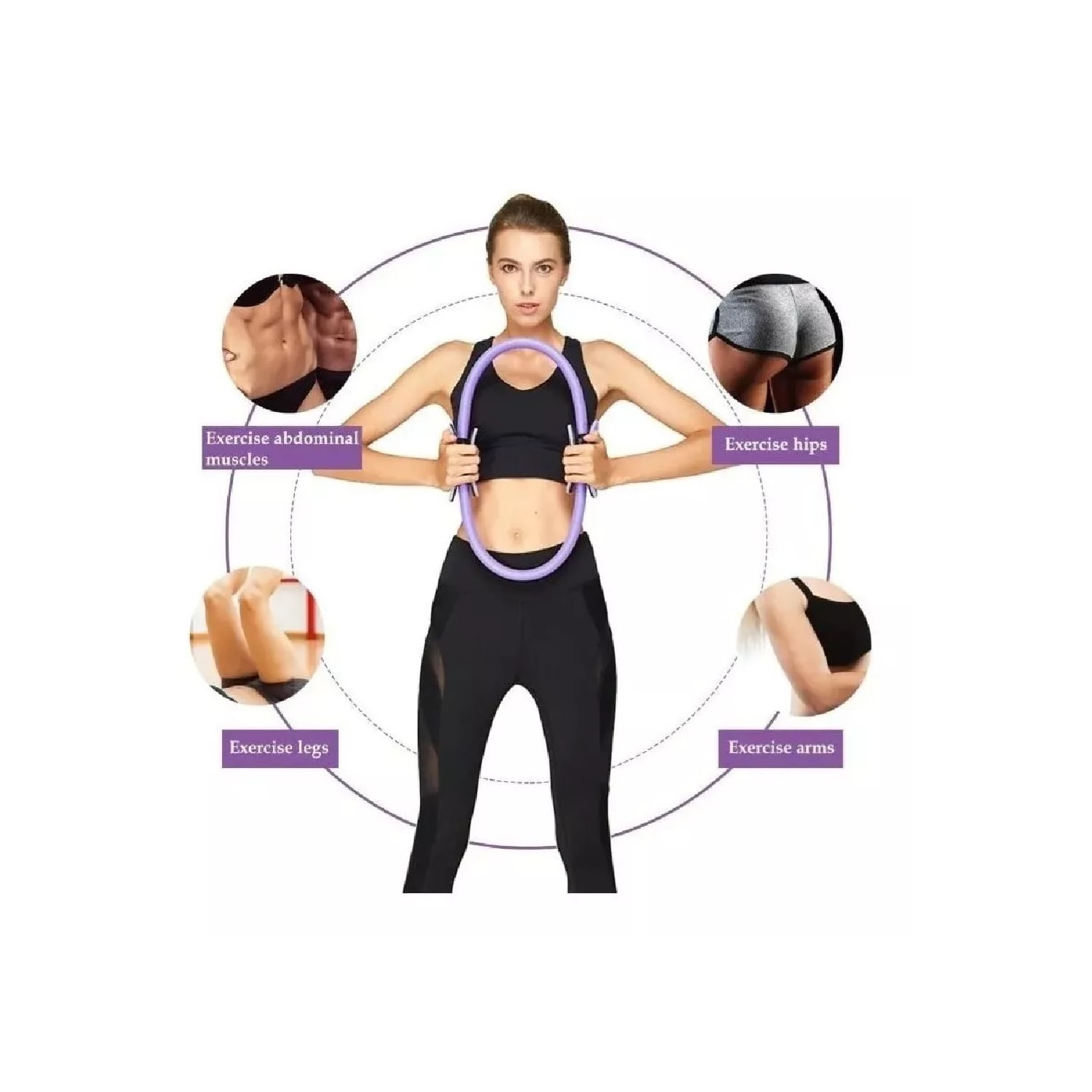 Yoga Pilates Hoop Ring Fitness Exercise Gym Sport 40 Cm