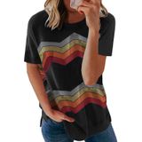 Camiseta De Manga Curta Para Mulheres Casuais: Mistura Modal E De Algodão
