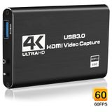 Placa De Captura De Vídeo Hdmi Para Usb 4k 60hz Dongle