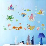 Adesivo De Parede Multicolorido Luminous Sea World Pvc 21cm X 29,7cm