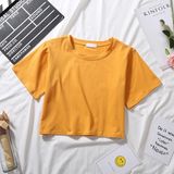 Camiseta Feminina De Verão, Manga Curta, Gola Redonda