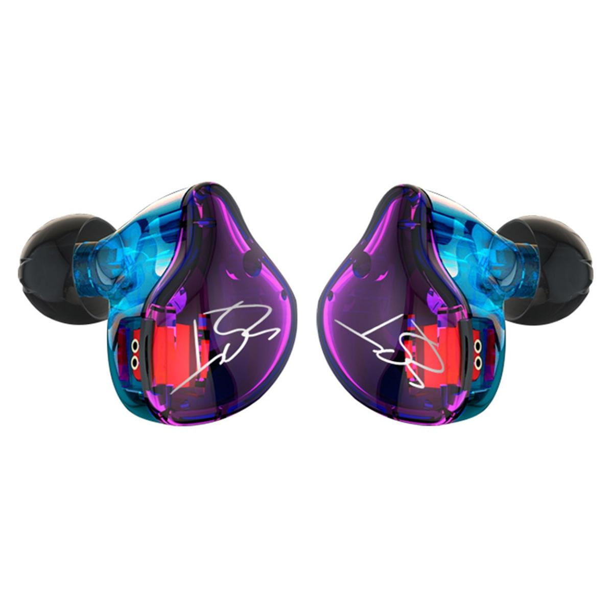 Fone De Ouvido Kz Zst Balanced Armature Hifi Dynamic Sem Microfone Roxo