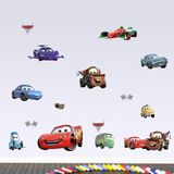 Adesivo De Parede Para Quarto Infantil, Carros De Desenho Animado, Pvc Multicolorido