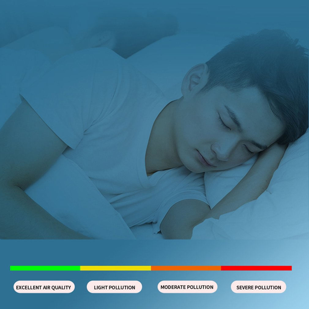 Monitor De Qualidade Do Ar 6 Em 1 Digital De Temperatura, Umidade E Co2