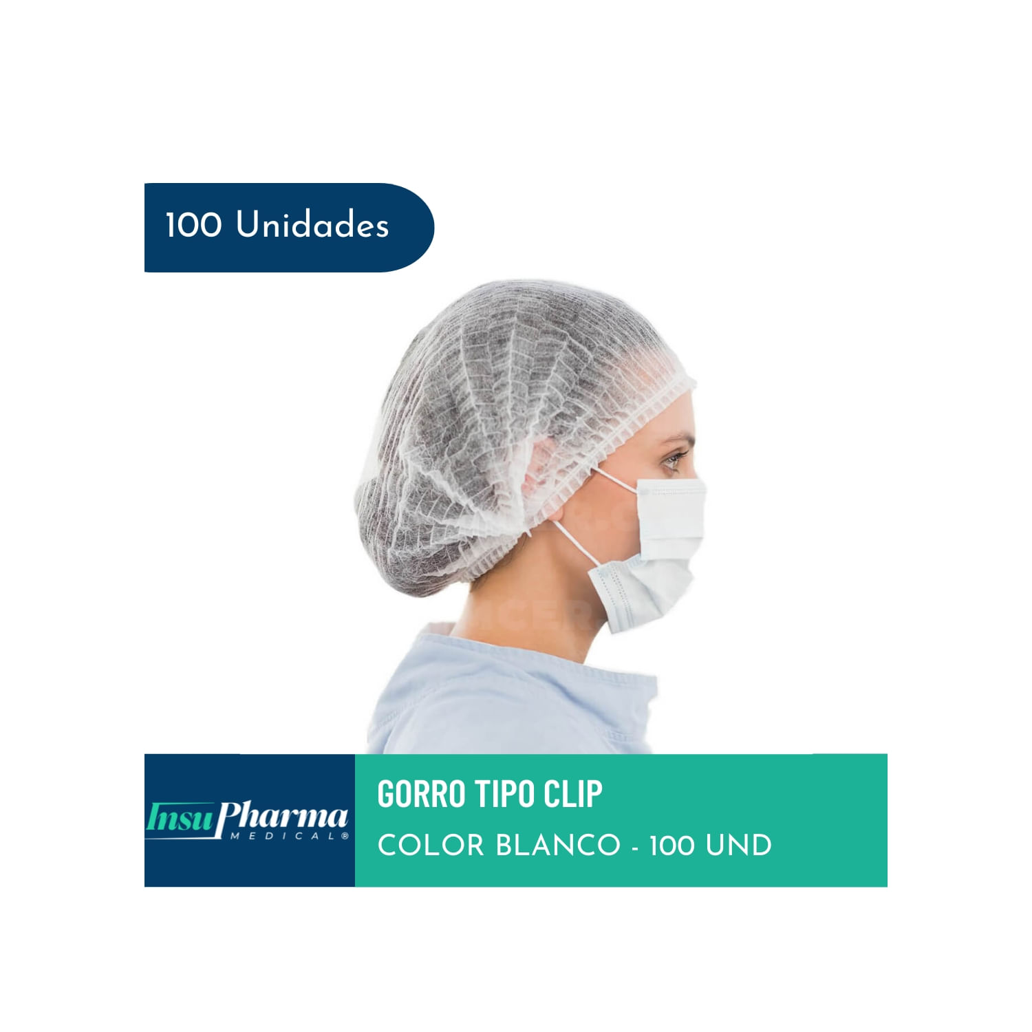 Tampas Descartáveis Generic White 100 Unidades