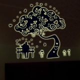 Adesivo De Parede Luminous Pvc Sweet Trees Black 90cm X 60cm
