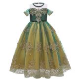 Vestido De Princesa Disney Princess Girl Verde De Algodão De 2 A 8 Anos