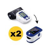 Pacote De Monitor De Pressão Arterial + Oximeter Finger Saturo