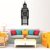 Relógio De Parede Diy Mute Big Ben Mirror Surface Adesivo