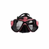 Máscara De Mergulho Cazasub Stretch Go Pro Com Suporte Para Câmera - Rosa