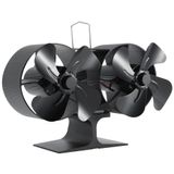 Ventilador De Lareira De 4 Pás E Condutores Térmicos De Aquecimento De Ciclo Silencioso