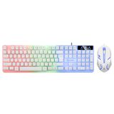 Kit De Teclado E Mouse Usb Wired Gaming Pc Rainbow Led