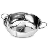 Panela De Pato Elétrica Hot Pot Em Aço Inoxidável Com Divisória De 30 Cm