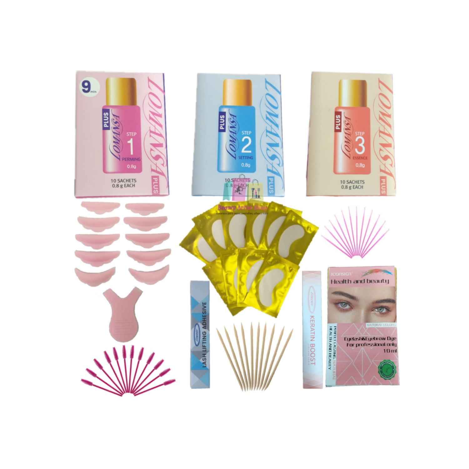 Kit De Elevação De Cílios Lomansa Com Cola E Aumento De Queratina