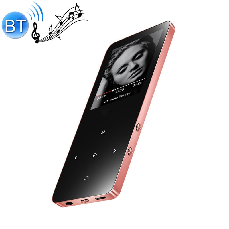 Leitor De Música Bluetooth Mp3 Mp4 1,8" Com Tela Sensível Ao Toque De 16 Gb