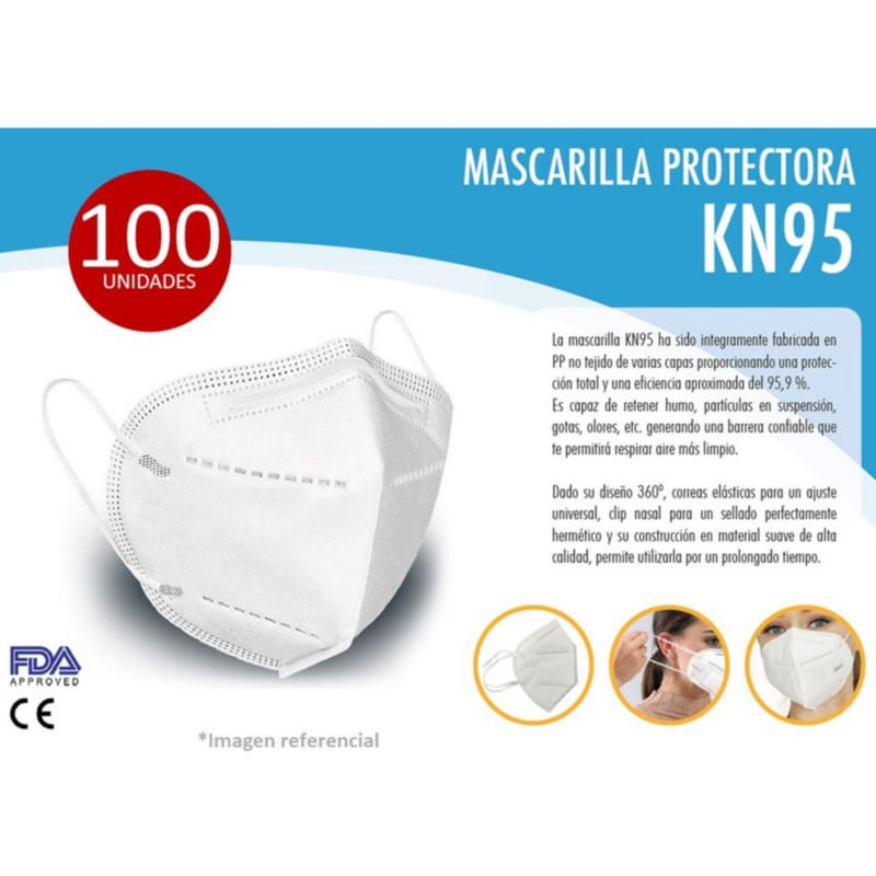 Pacote De Máscaras 100 Máscaras N95/kn95