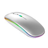 Mouse Sem Fio Recarregável Silencioso De 2,4 Ghz 3200 Dpi Com Led Rgb