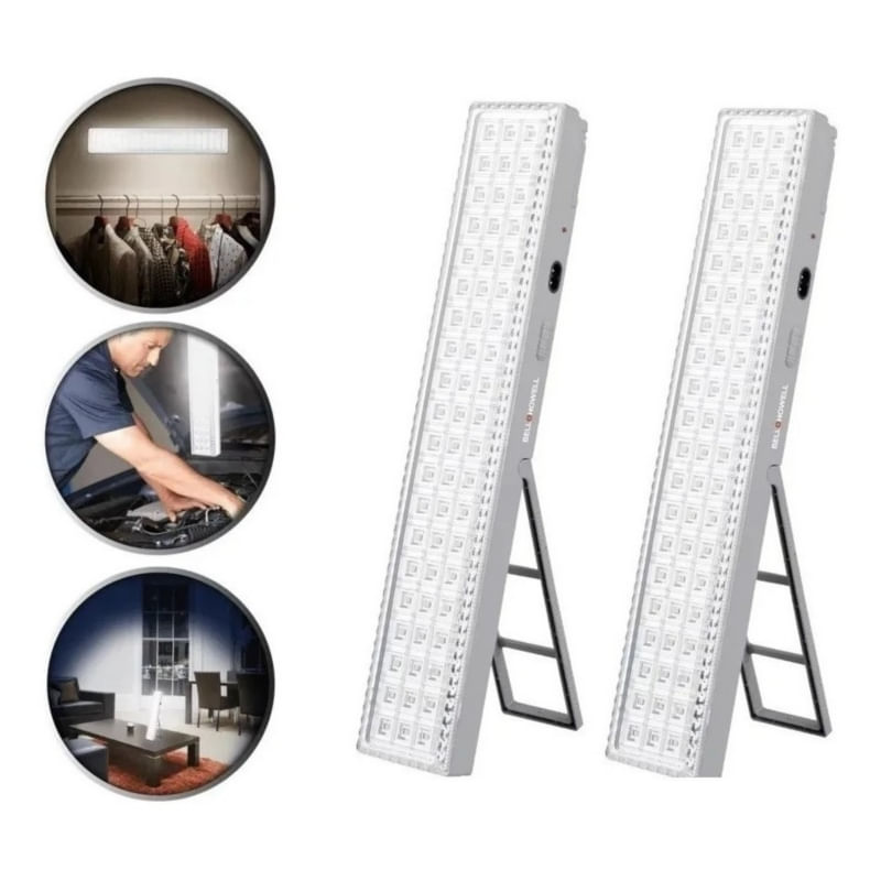 Pacote De Lâmpadas De Emergência Light Led Recarregável X2