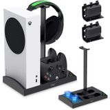 Suporte De Carregador Com Ventilador E 2 Baterias Para Xbox Series S