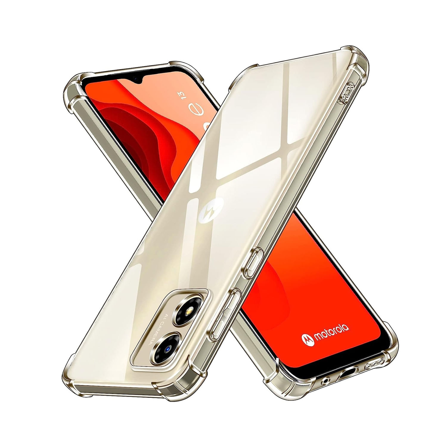 Capa Motorola E13 Gel De Tpu Transparente E Gel Rígido