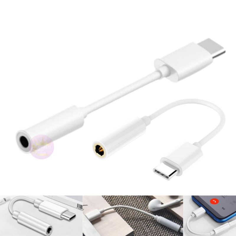 Adaptador De Áudio Usb Tipo C Para Conector Jack De 3,5 Mm