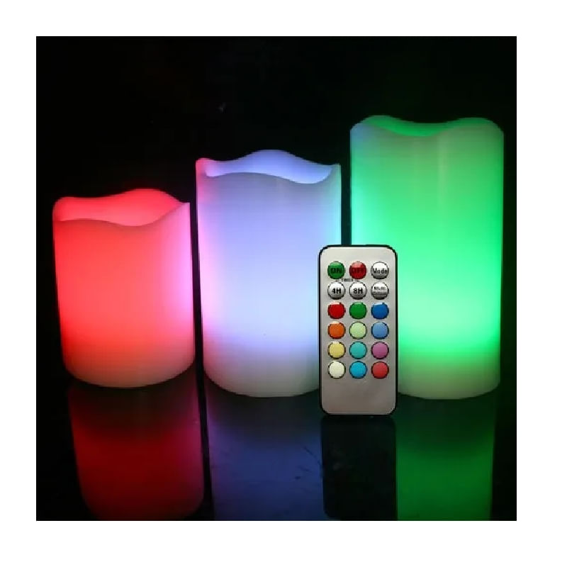 Velas Led Com Conjunto De Controle Remoto De 3