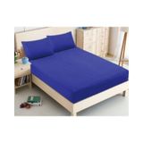 Colchão Acolchoado + 2 Capas De Almofada King Size Azul