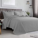 Colcha De Cama Edredão Summer King Size De Poliéster Liso Acinzentado