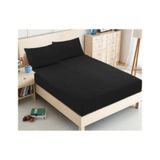 Colchão Acolchoado + 2 Capas De Almofada King Size - Preto