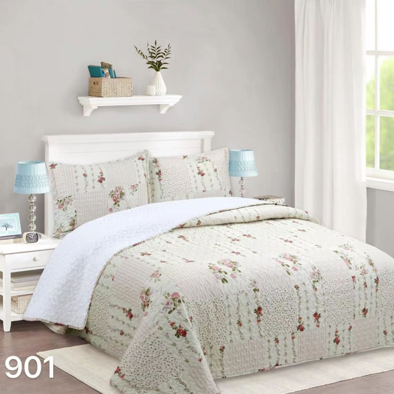 Capa De Edredão Sherpa 2 Seats Beige Quadrille Leaves M901 230x2