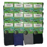 12 Pares De Meias Boy Bamboo Fiber (3 Pares Em Cada Modelo)