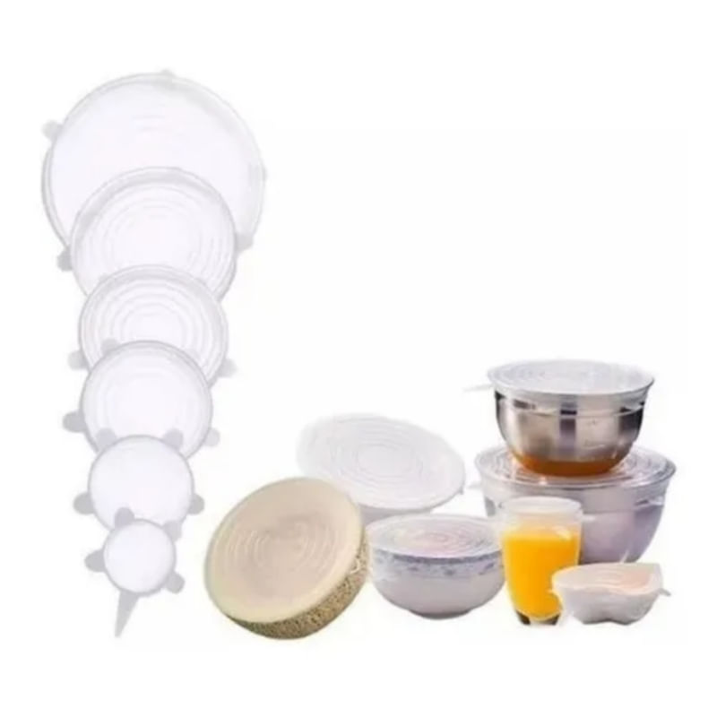 Tapas De Silicone Para Recipientes De Cozinha