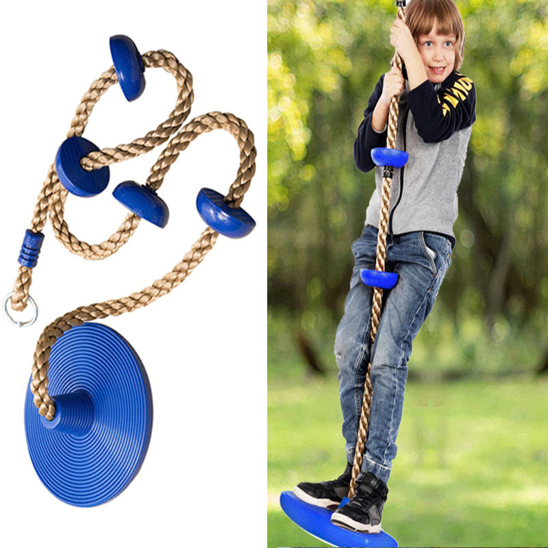 Balanço De Corda De Escalada Para Crianças Com Plataforma E Assento Giratório