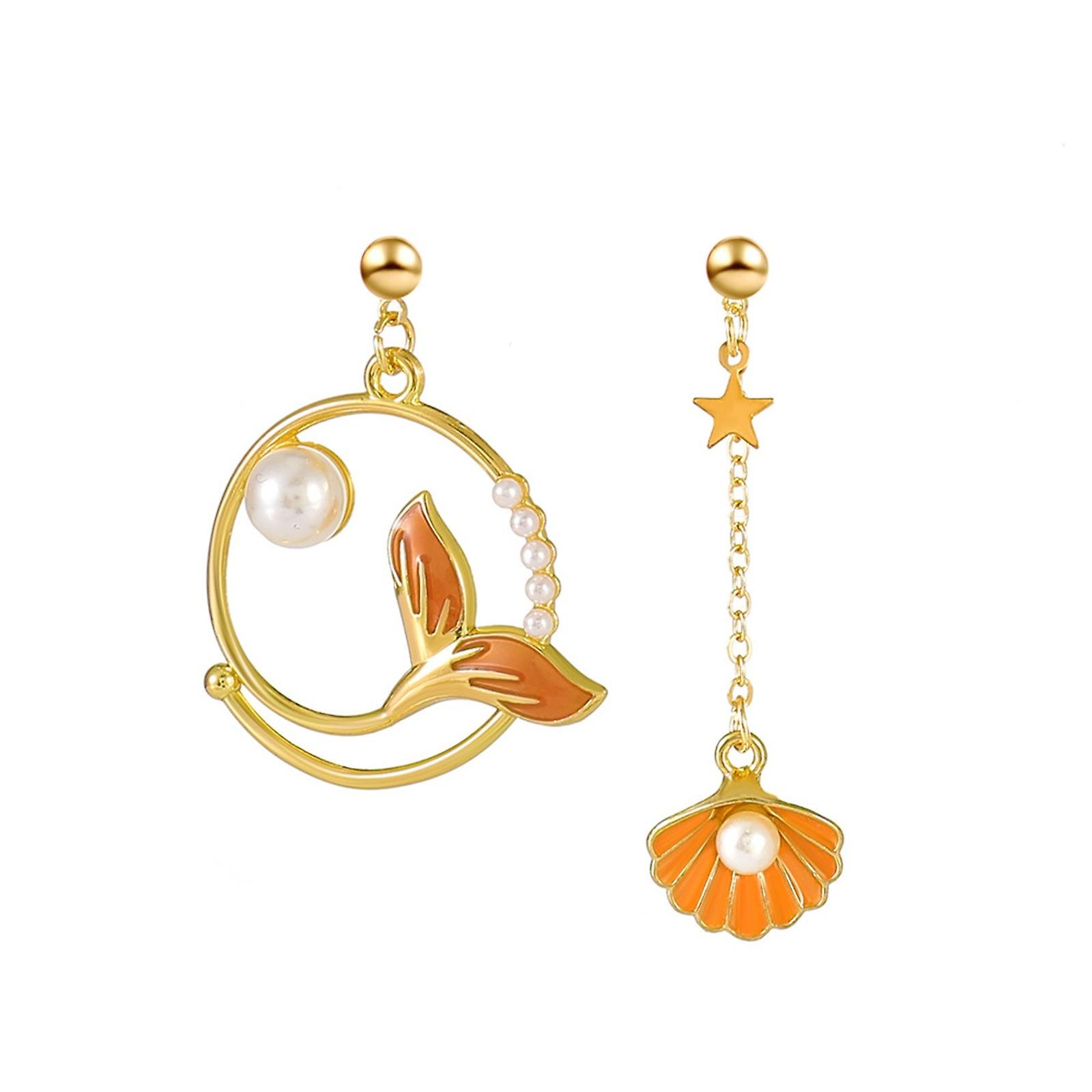 Multicolor#brincos De Sereia Assimétricos Periot Periot Color