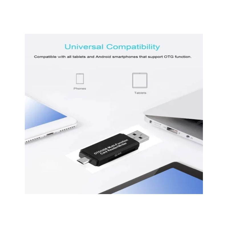 Adaptador Usb Leitor De Cartão Micro Sd 3 Em 1