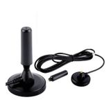 Antena De Tv Digital Hd 3.5dbi Interna/externa Preta Com Cabo