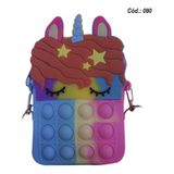 Bolsa Tipo Carteira Antistress Toy Pop It 14x8,5 Cm Para Crianças