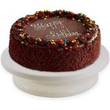 Base Giratória Para Bolos, Plataforma Giratória De 360°, 28 Cm, Branca