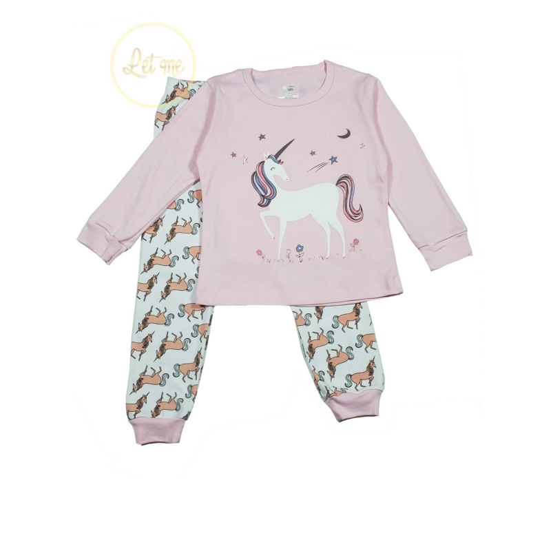 Pijamas De Algodão Para Meninas V002