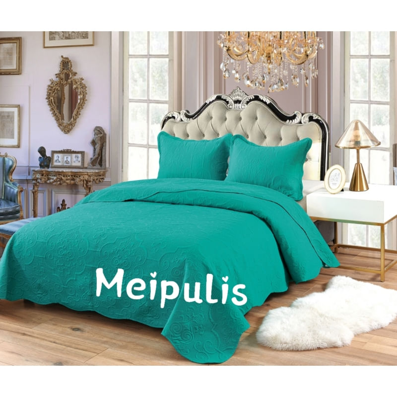 Conjunto De Capa De Edredão Summer Type 2 Seats Turquesa 230x250cm