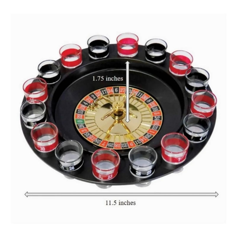 Conjunto De Jogos De Roleta Casino 16 Tiros Com Capacidade De 180 Ml