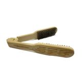 Escova Antiestática De Alisamento De Cabelo Generic Wood Color
