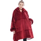 Manta Polar 1234 Com Capuz E Pelúcia Polida Para O Inverno