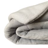 Manta Sherpa Chipror Quilt 1 1/2 Cinza 160x230cm + Almofada