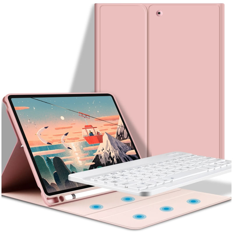 Capa De Teclado Para Ipad Air 4/5 De 10,9 Polegadas Com Teclado Espanhol
