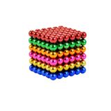 Magnetic Magic Cube 216 Spheres Multicoloridas Com Estojo