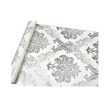 Papel De Parede Autoadesivo Roll Silver Mosaic 10m X 60cm