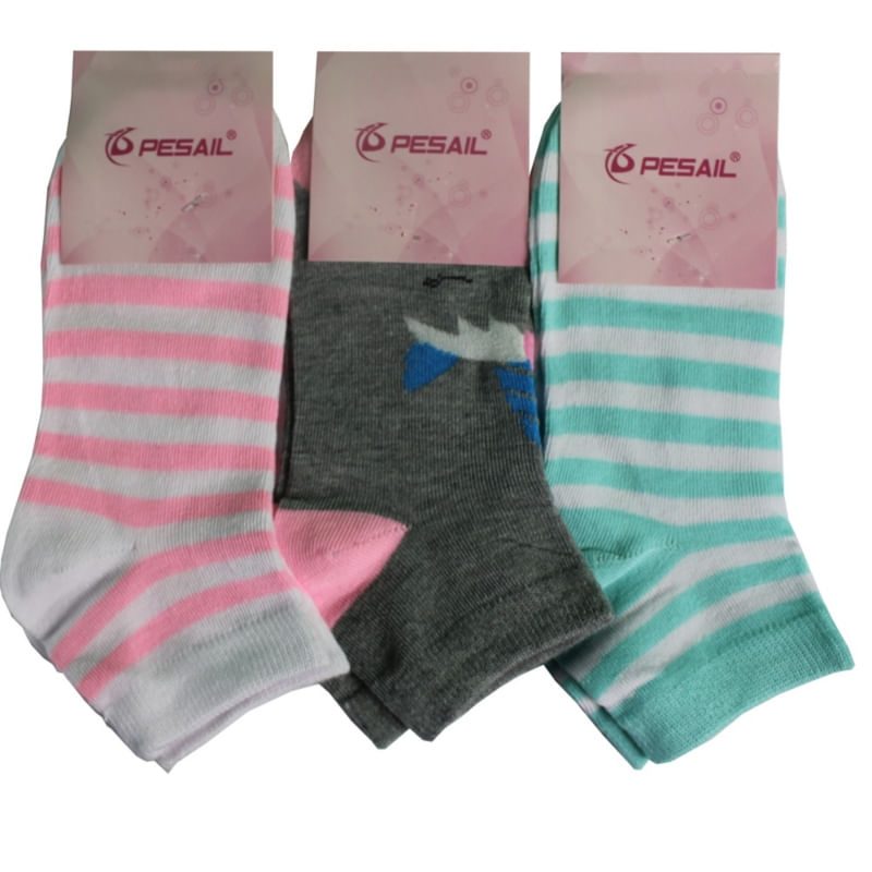 Meias Curtas Para Jovens, Tornozeleira De Algodão, 12 Pares Para Meninas