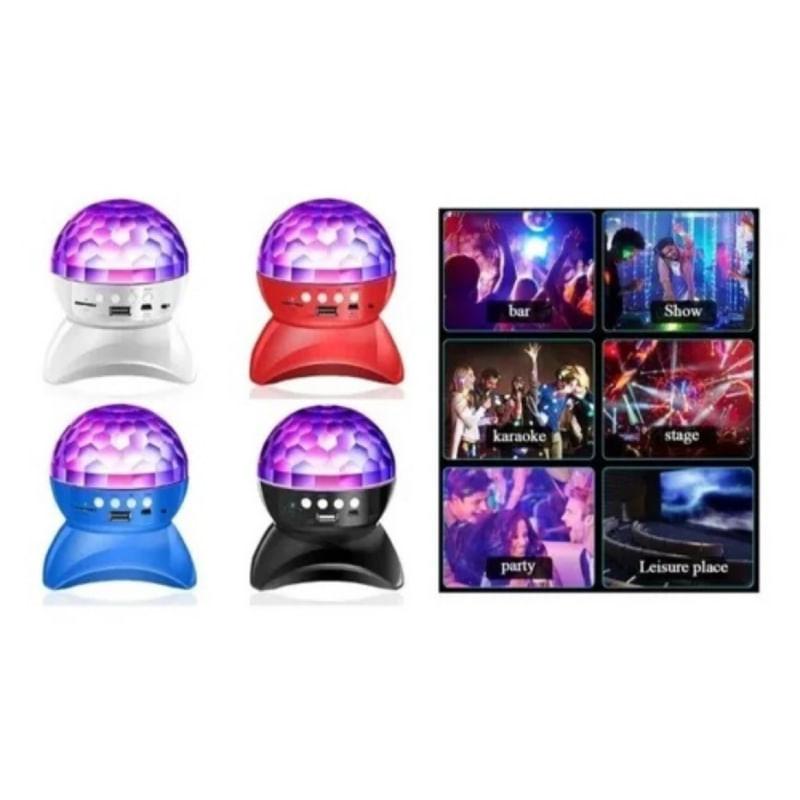 Alto-falante Bluetooth Party Light Rgb, Lâmpada Led Recarregável